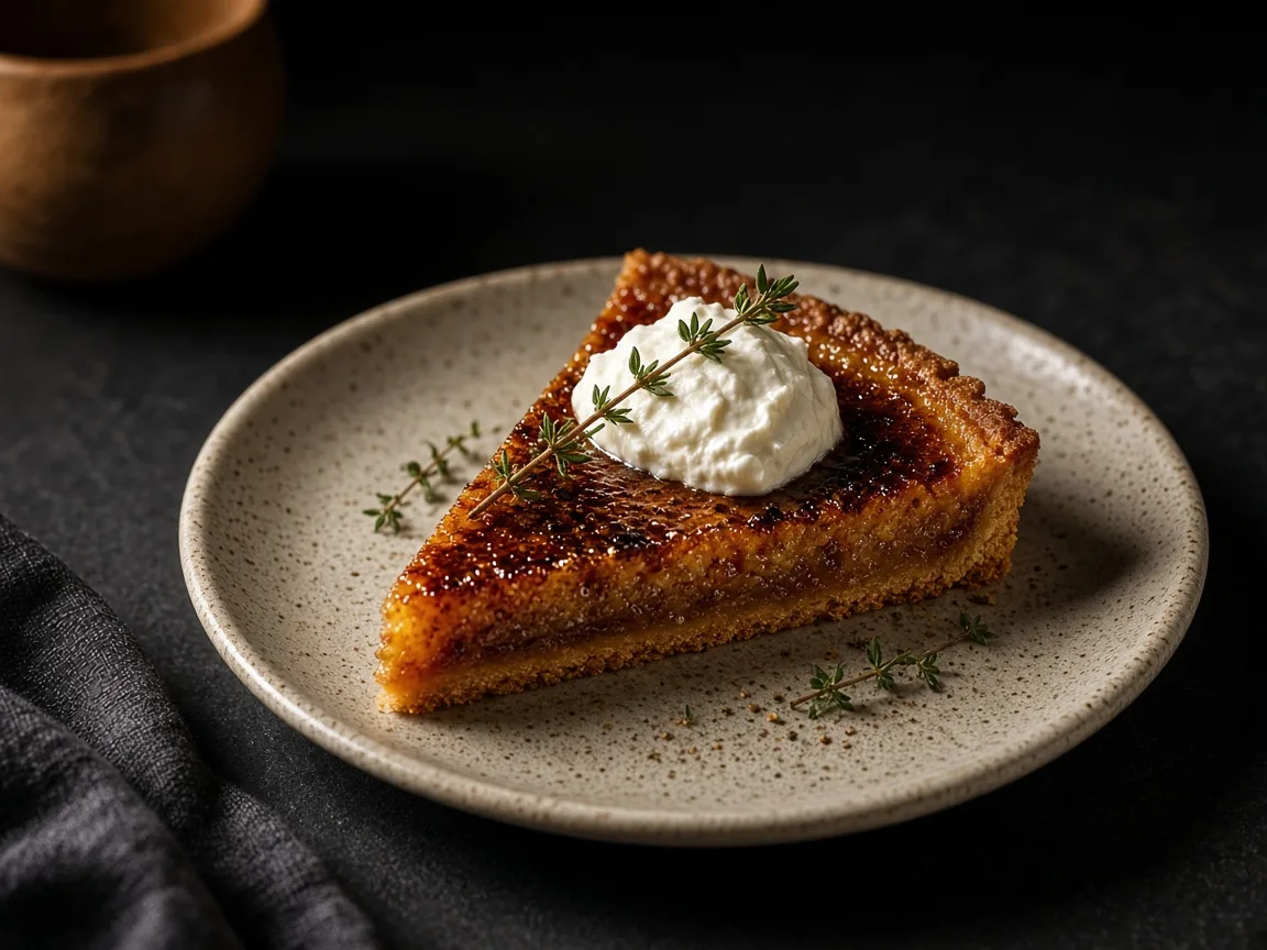 Burnt honey tart